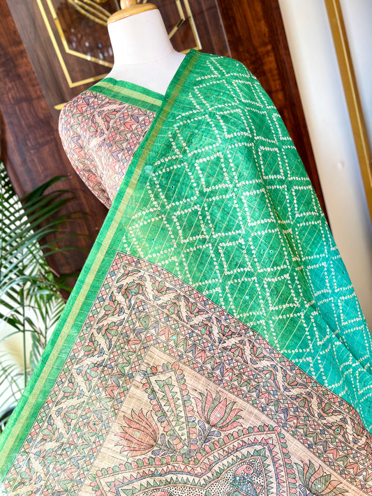 ART SILK MADHUBANI SAREE