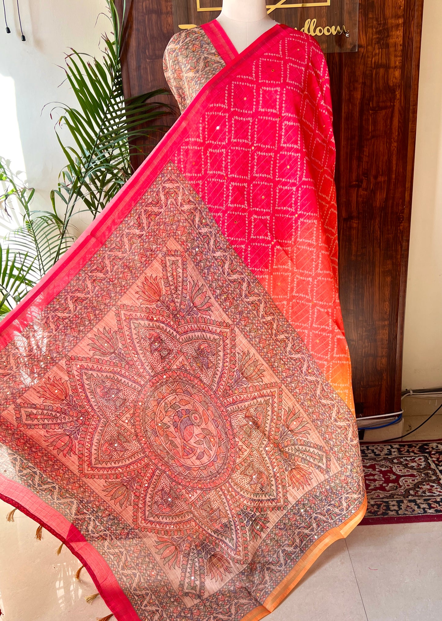 ART SILK MADHUBANI SAREE