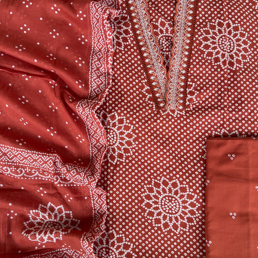 COTTON BANDHANI SUITS