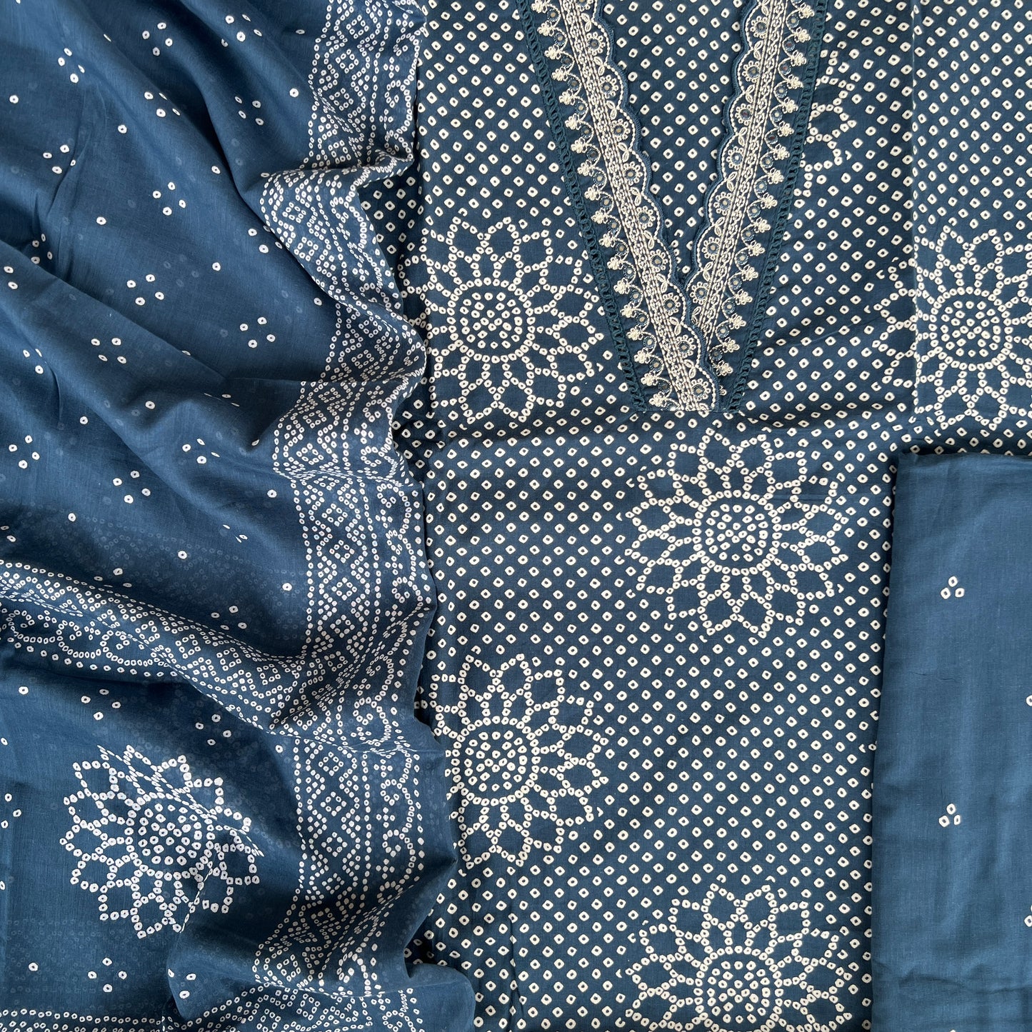 COTTON BANDHANI SUITS
