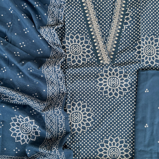 COTTON BANDHANI SUITS