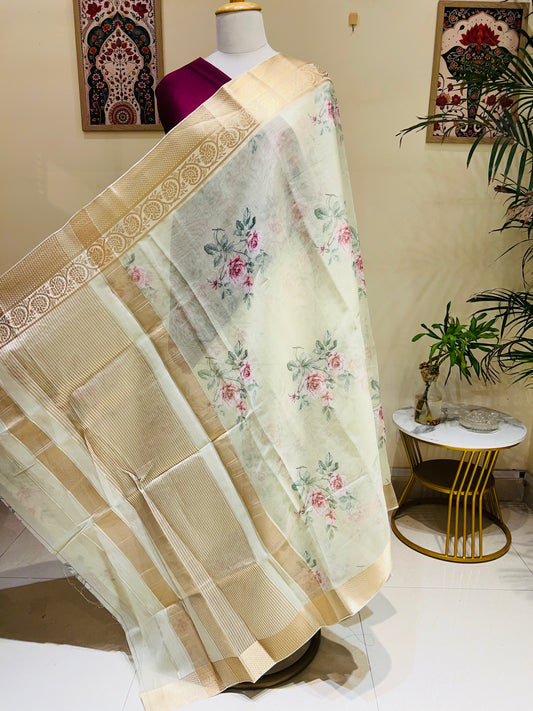 FINE ORGANZA SAREE (PH4445)