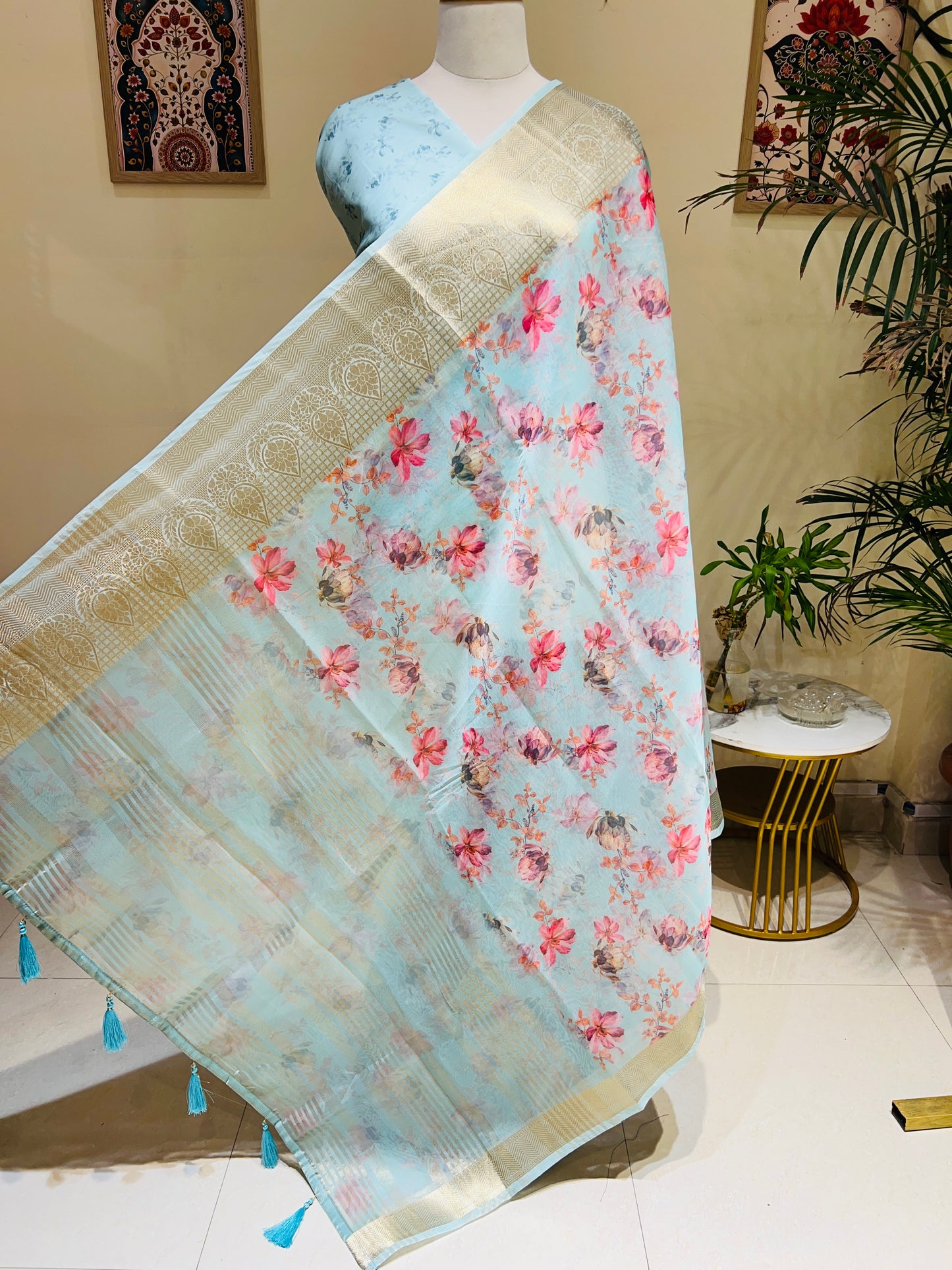 FINE ORGANZA SAREE (PH4446)
