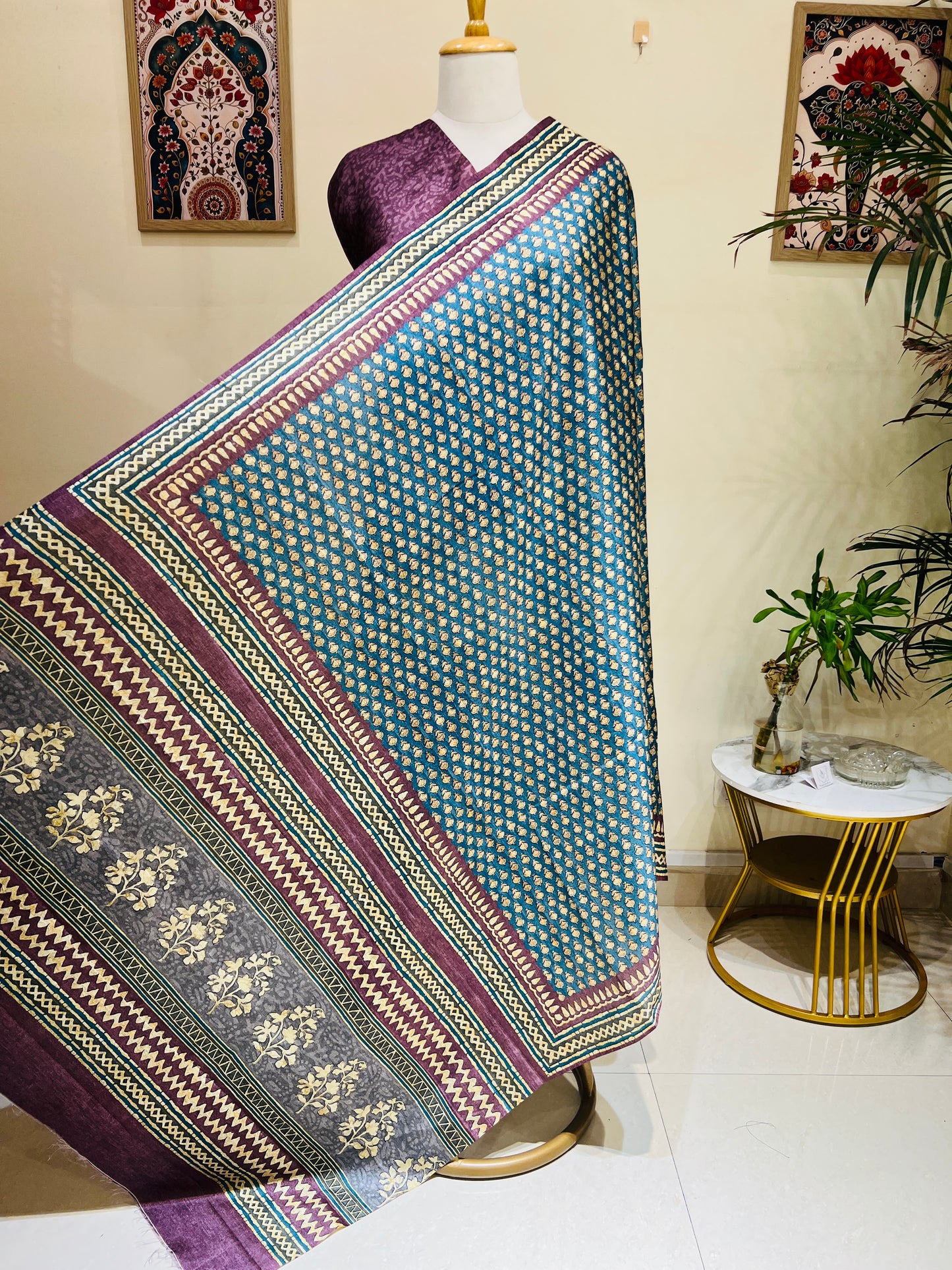 SEMI TUSSER SAREE (PH4454)