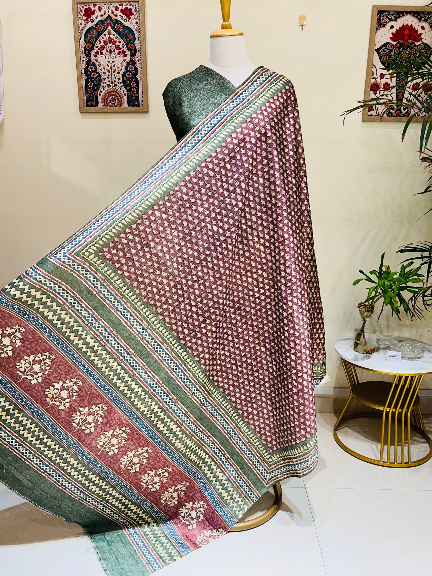 SEMI TUSSER SAREE (PH4455)