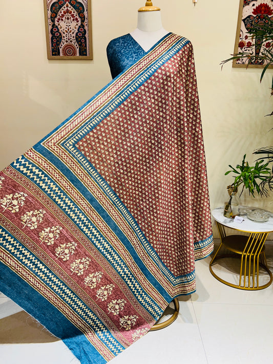 SEMI TUSSER SAREE (PH4456)