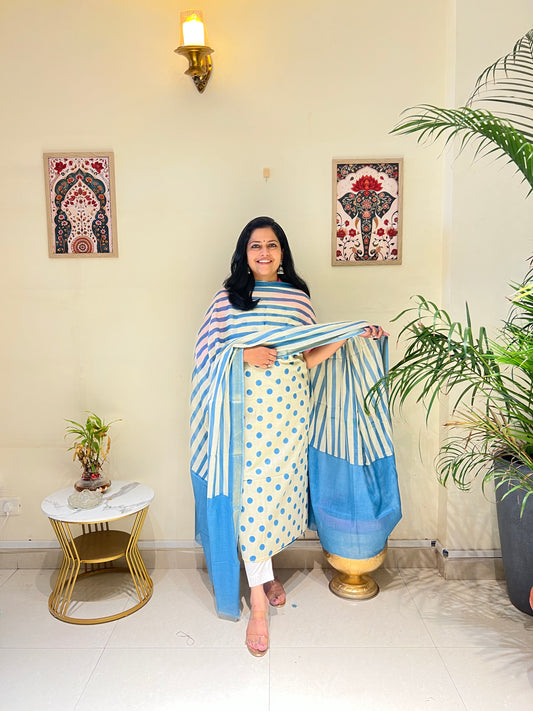 COTTON GEOMETRIC SUIT