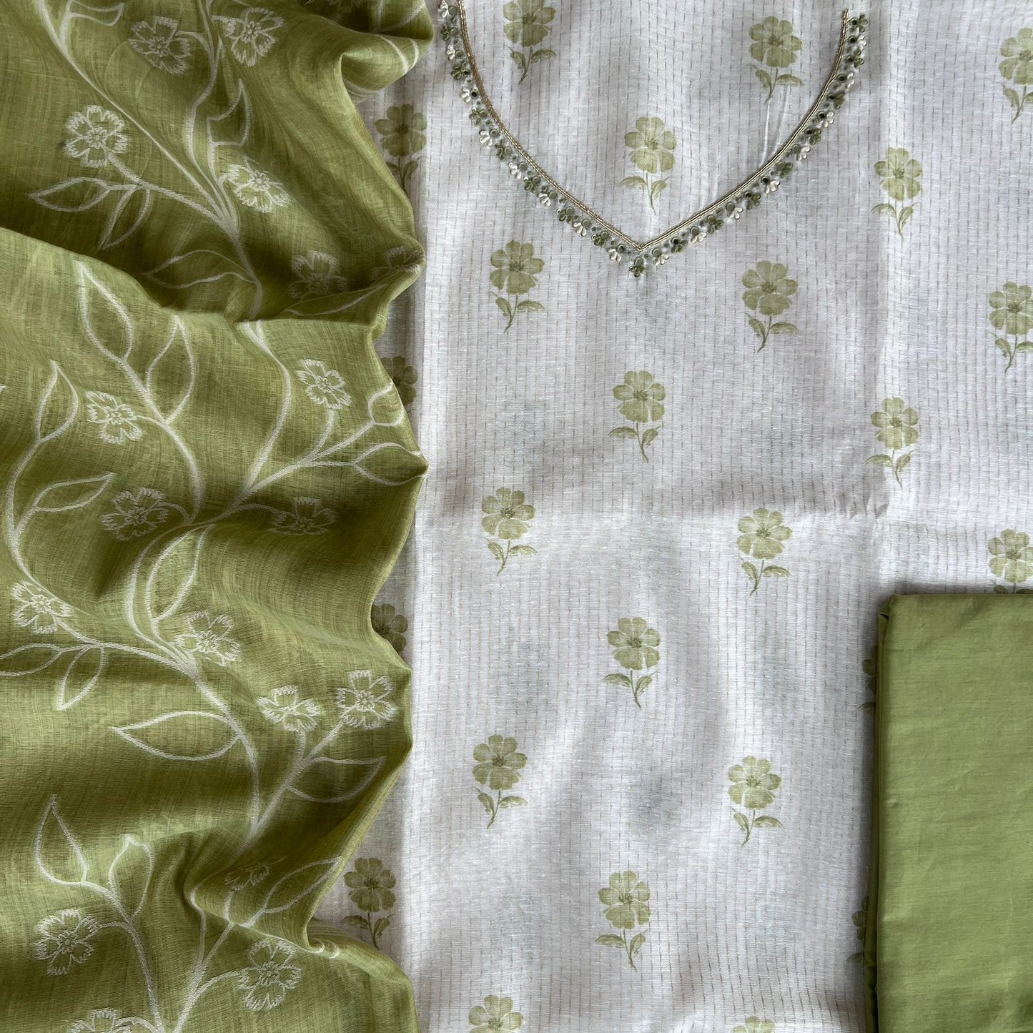 TISSUE CHANDERI SUIT