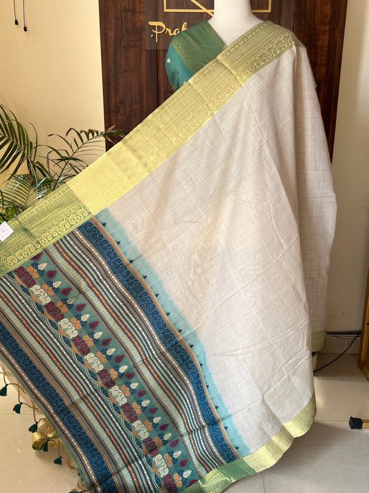 MOONGA COTTON JAMDANI SAREE