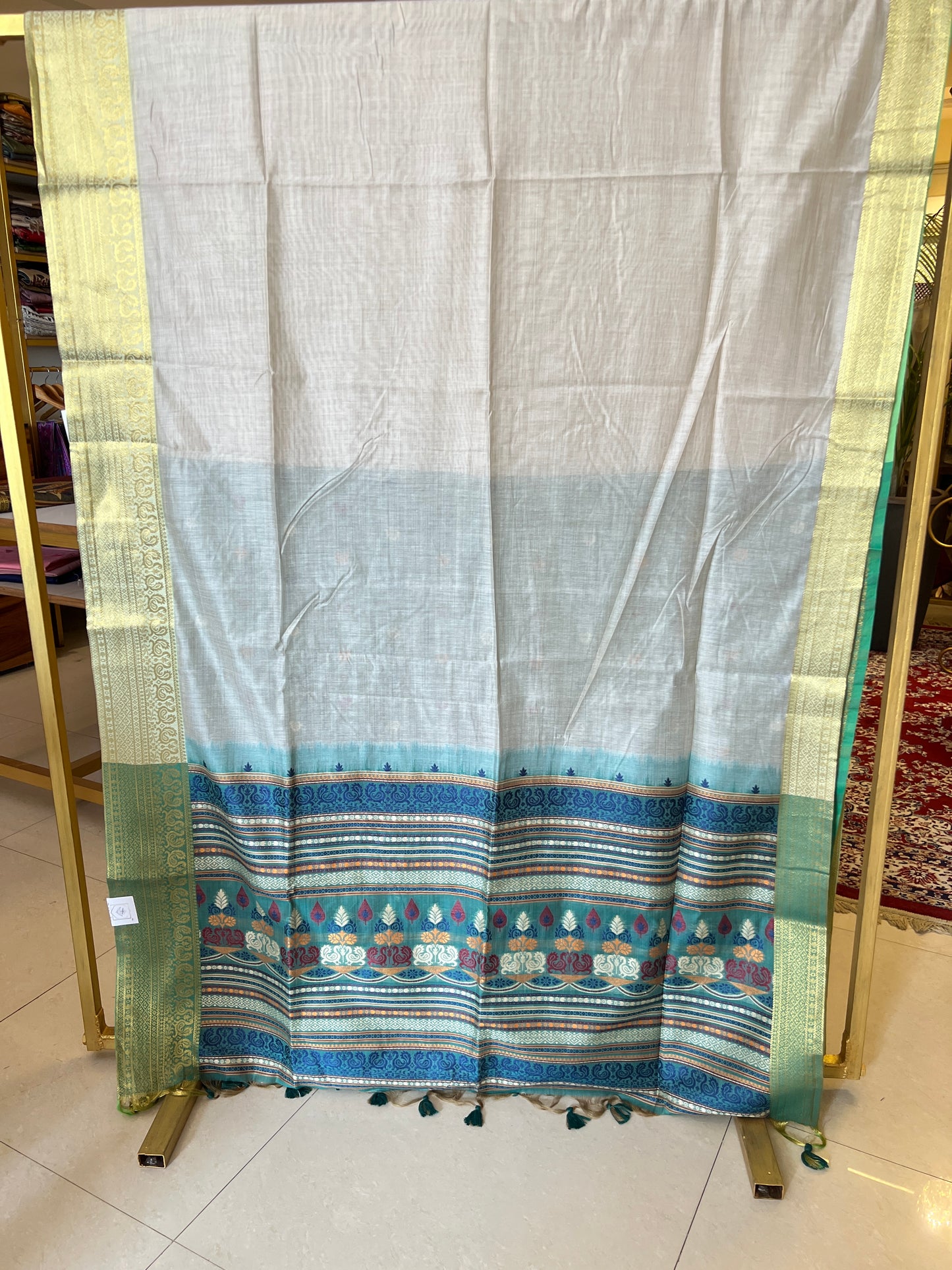 MOONGA COTTON JAMDANI SAREE