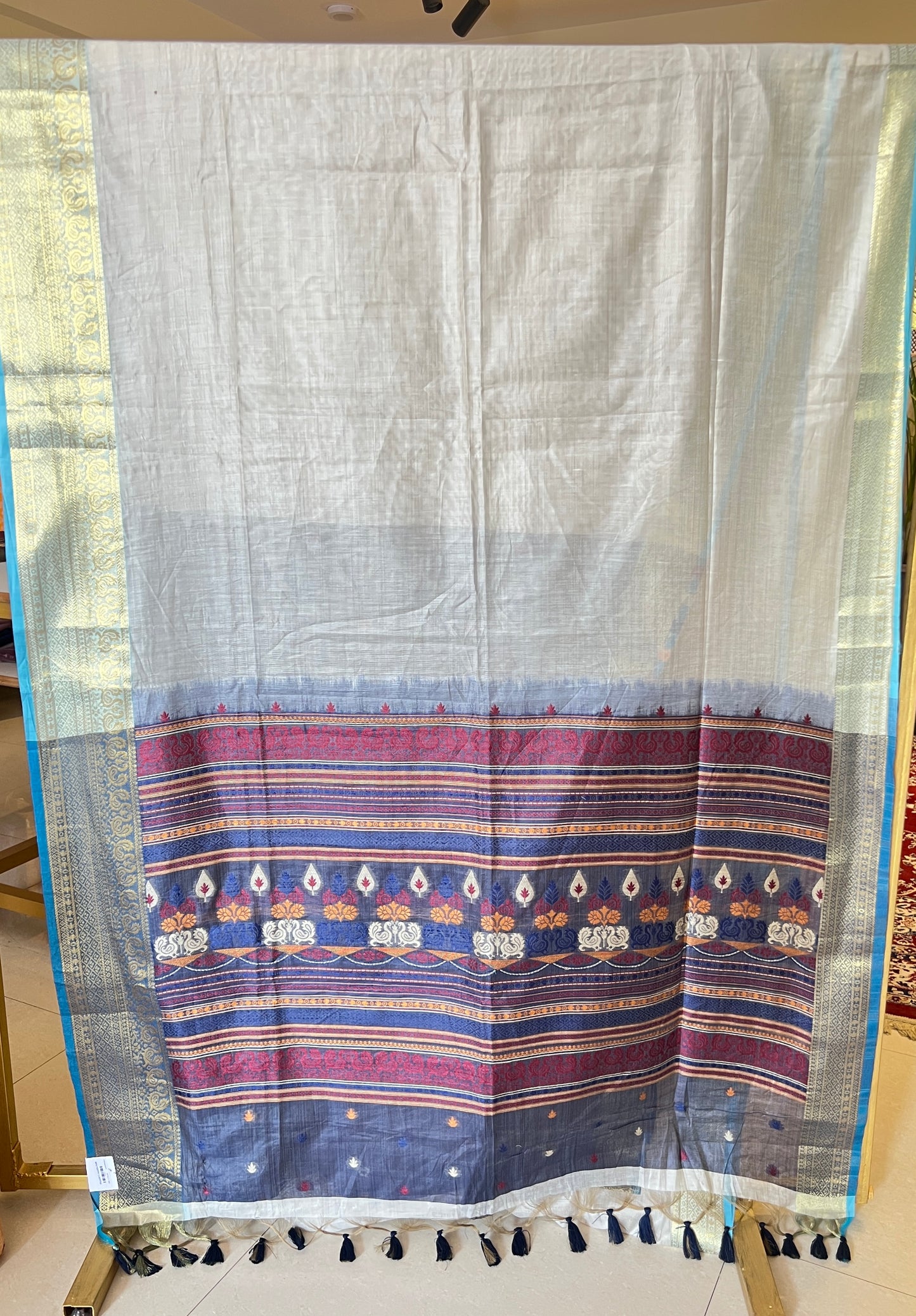 MOONGA COTTON JAMDANI SAREE