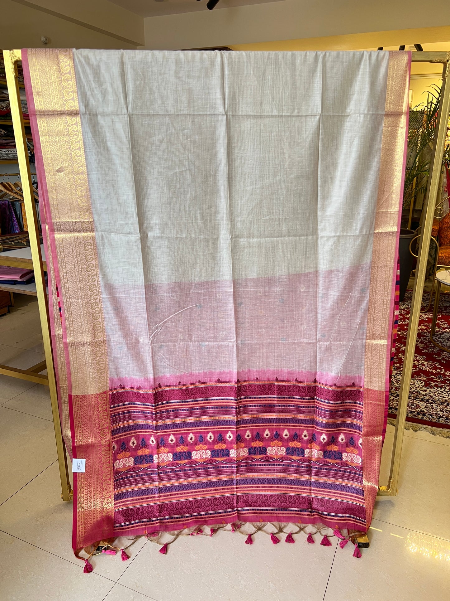 MOONGA COTTON JAMDANI SAREE