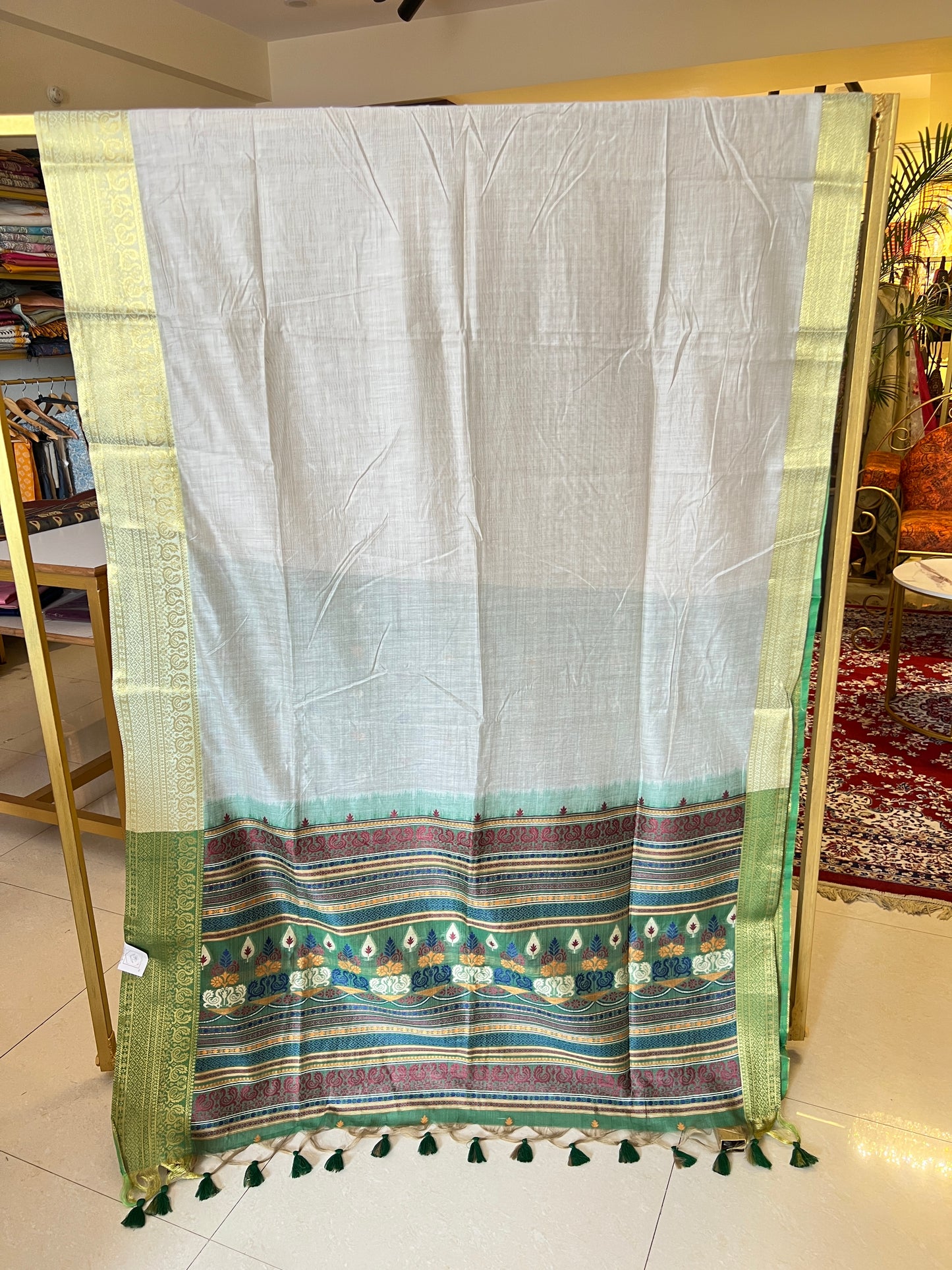 MOONGA COTTON JAMDANI SAREE