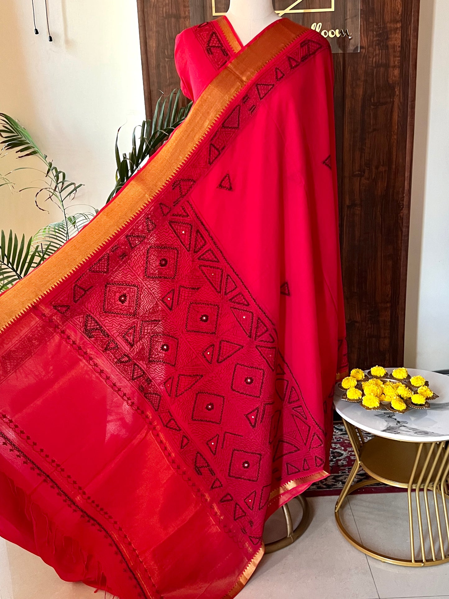 HANDLOOM COTTON CHANDERI SAREE