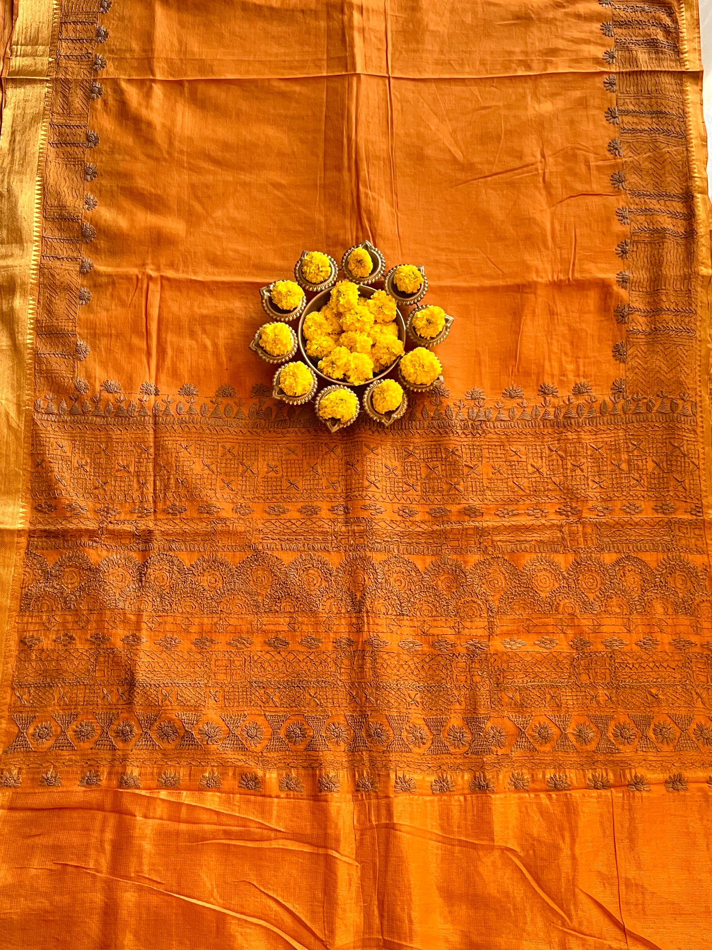 HANDLOOM COTTON CHANDERI SAREE