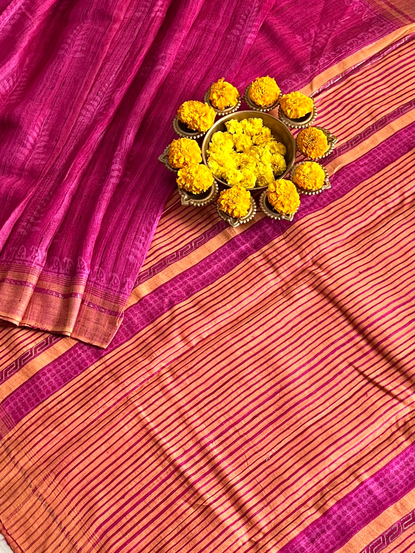 GHICHA TUSSAR SILK SAREE