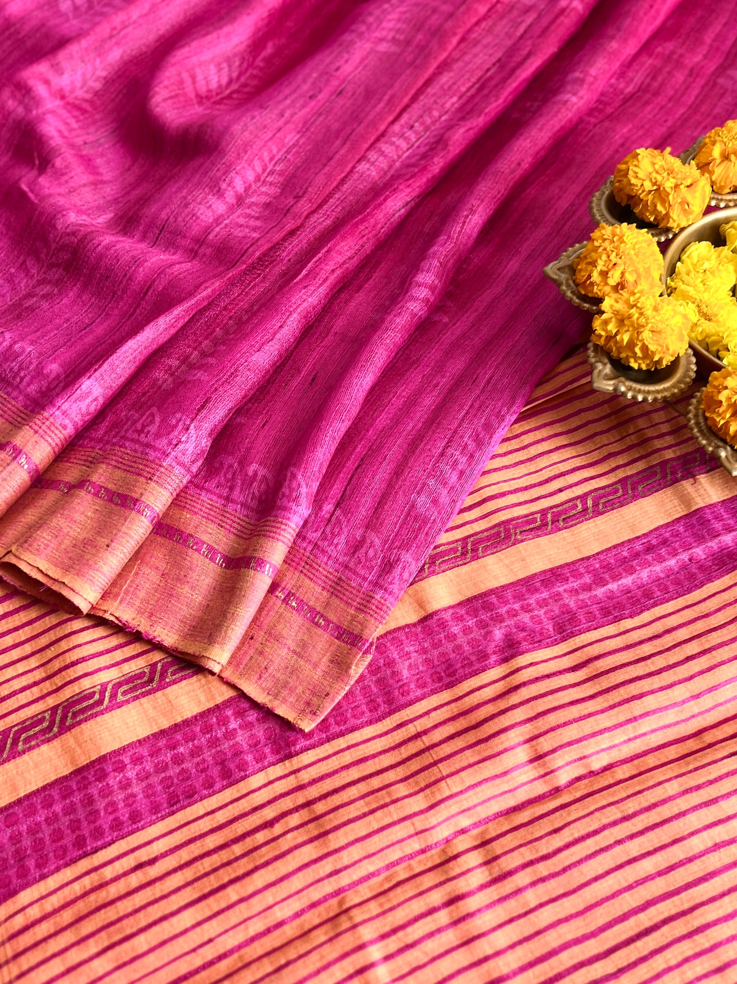 GHICHA TUSSAR SILK SAREE