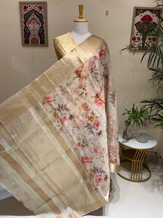 FINE ORGANZA SAREE (PH4784)