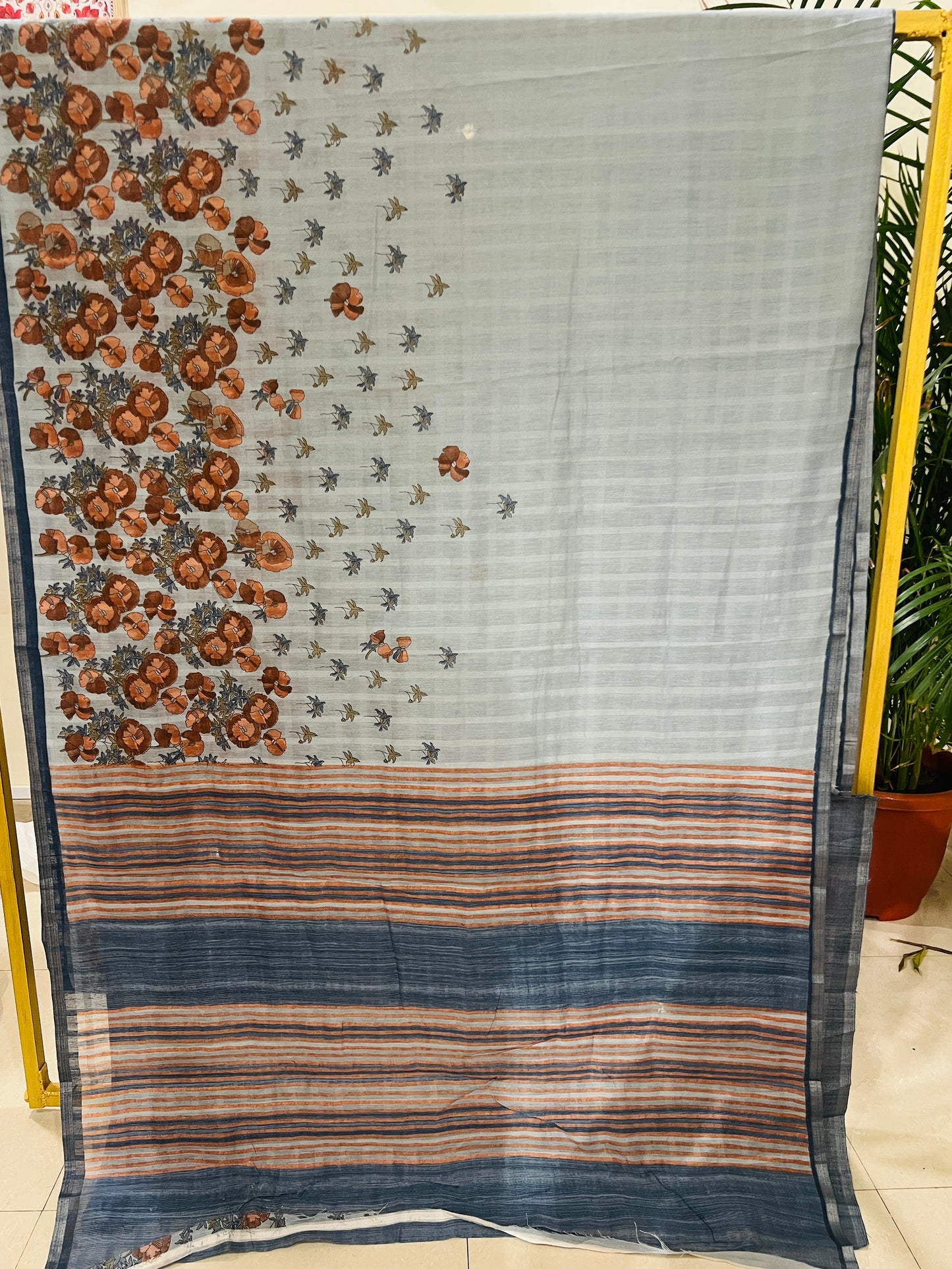 SEMI LINEN SAREE