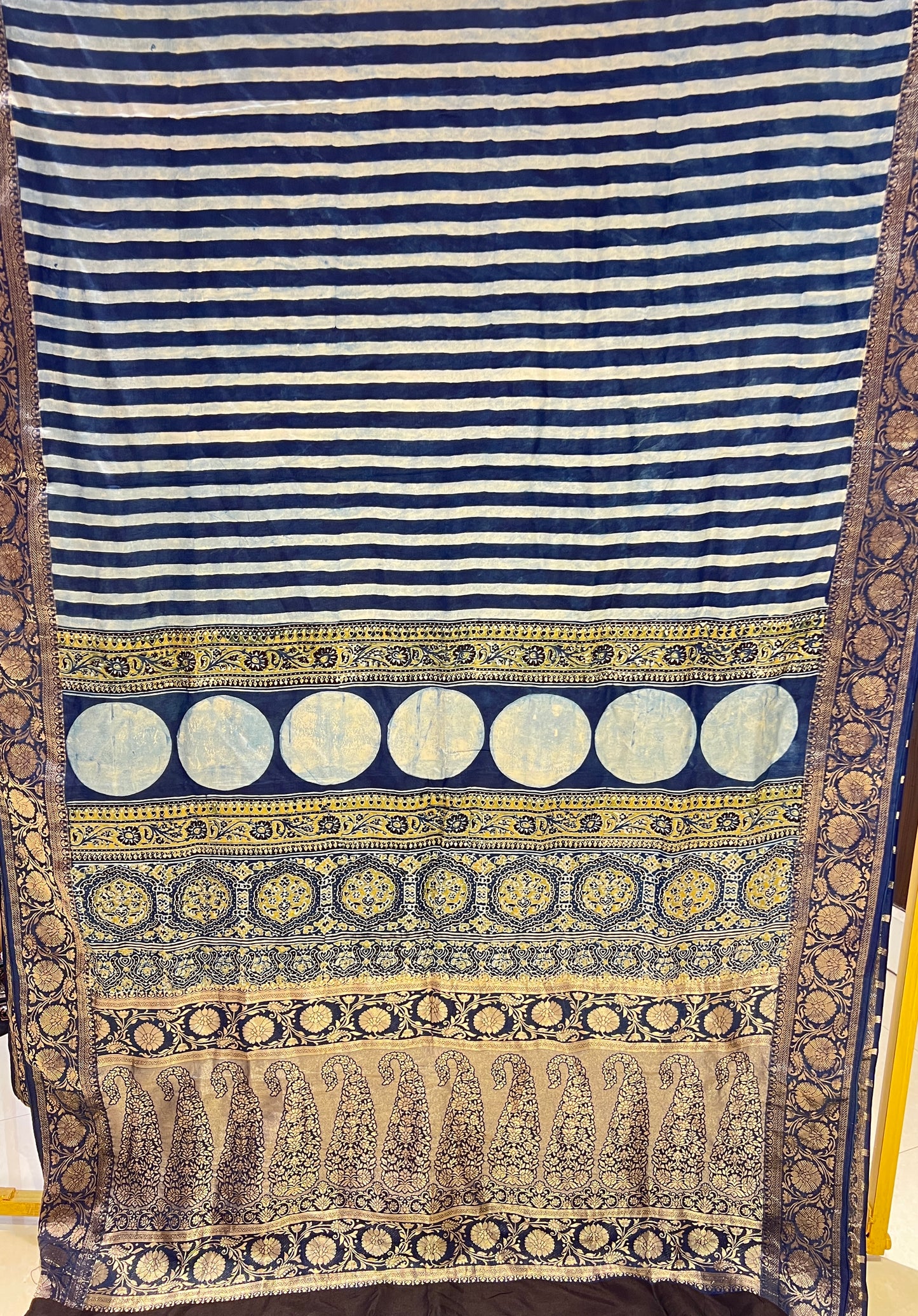 AJRAKH DOLA SILK SAREE (PH4812)