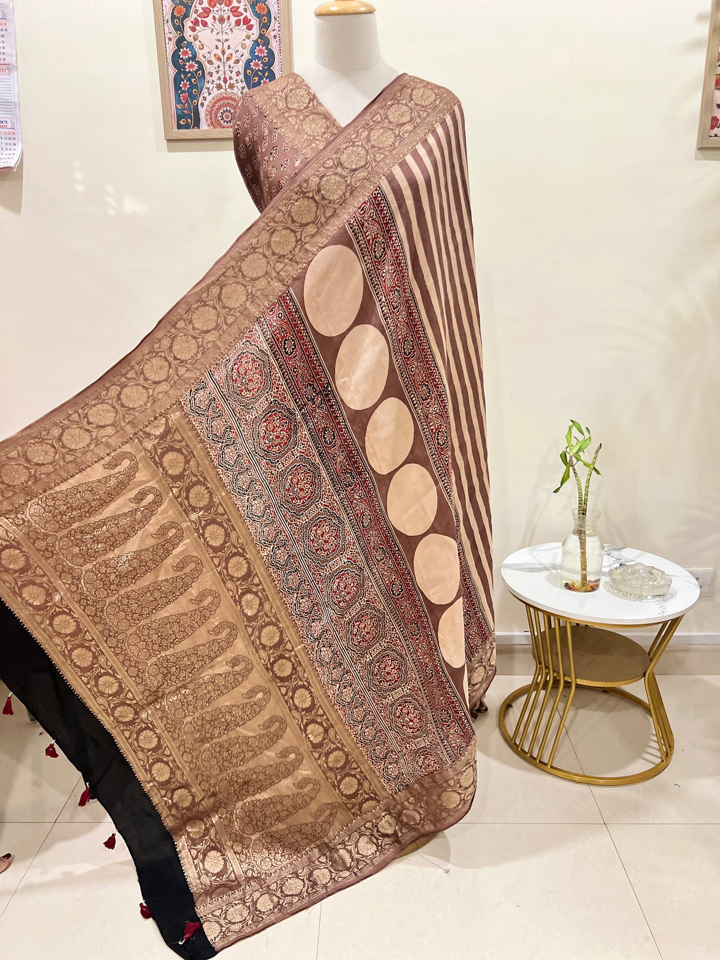 AJRAKH DOLA SILK SAREE (PH4815)