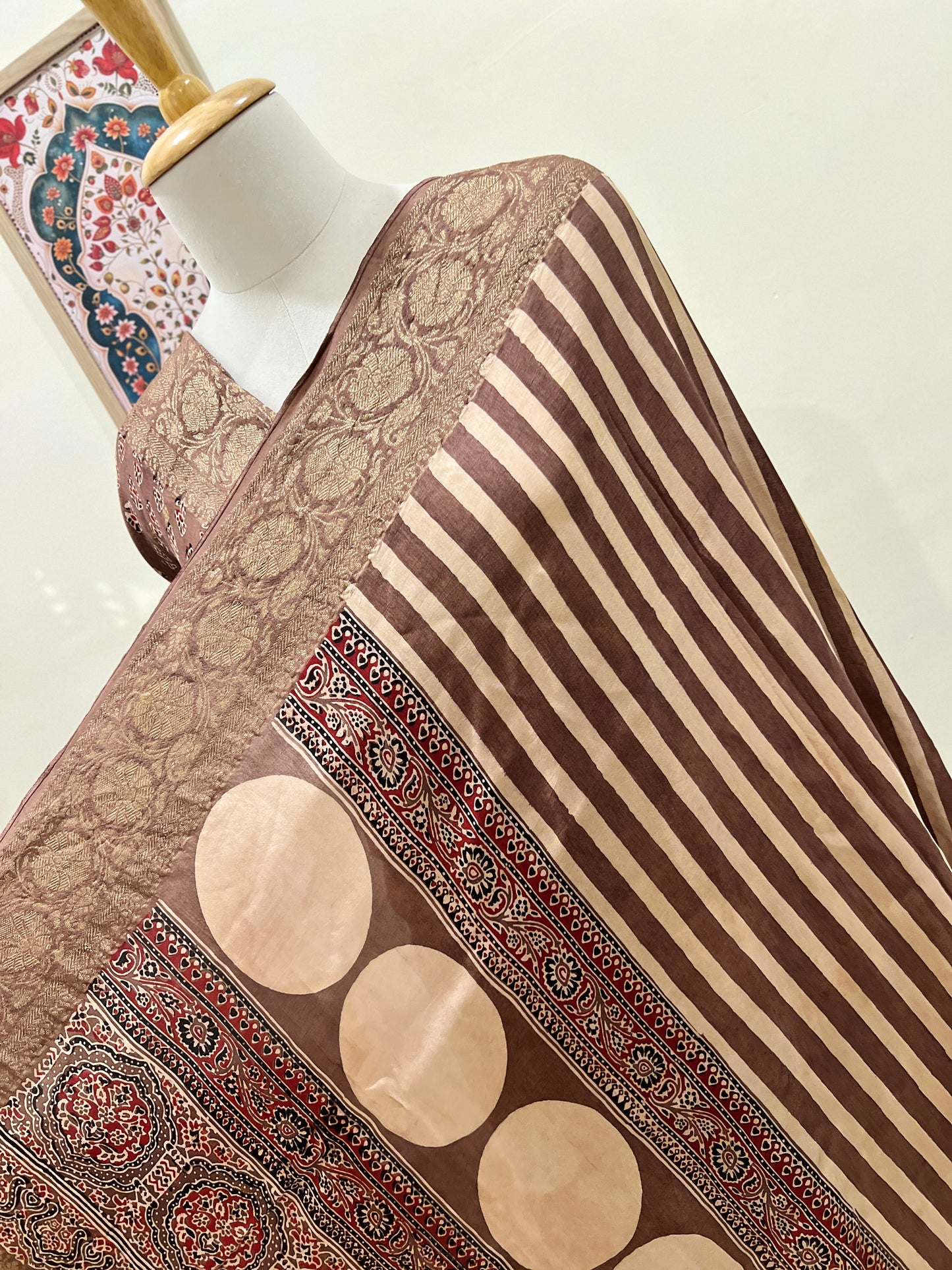 AJRAKH DOLA SILK SAREE (PH4815)