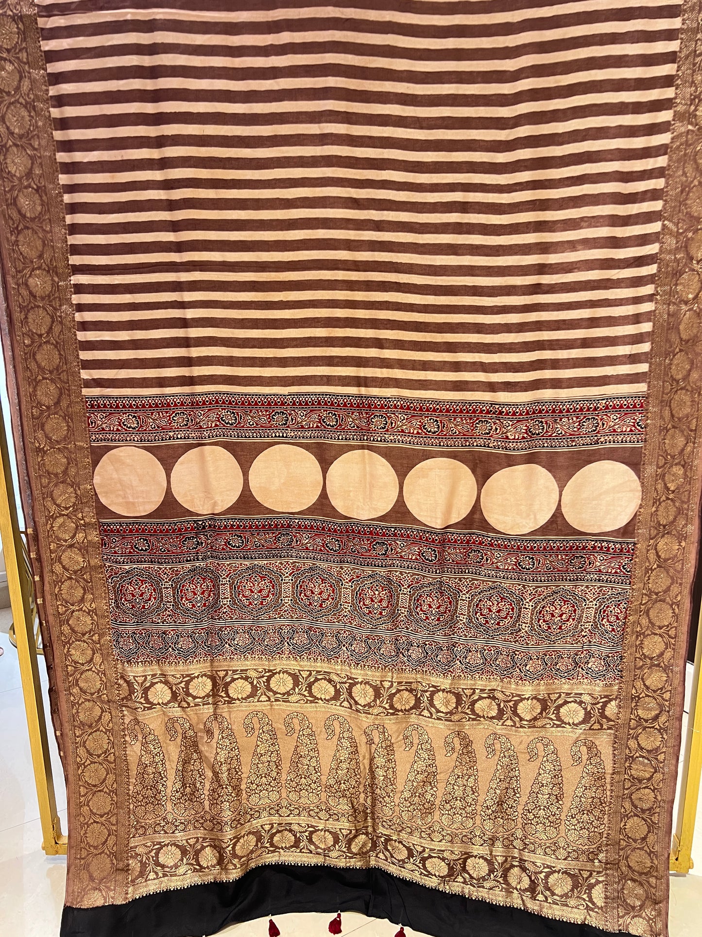 AJRAKH DOLA SILK SAREE (PH4815)