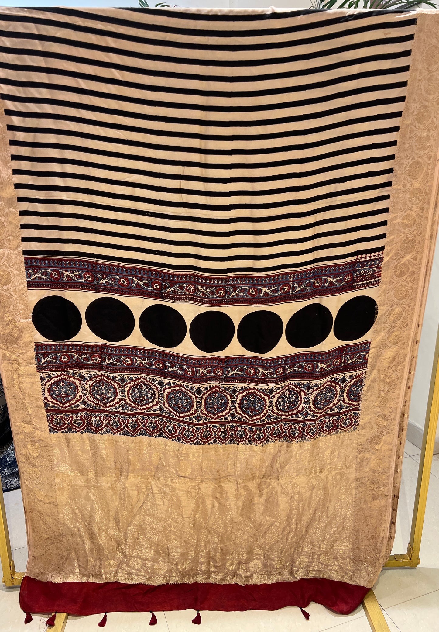 AJRAKH DOLA SILK SAREE (PH4817)