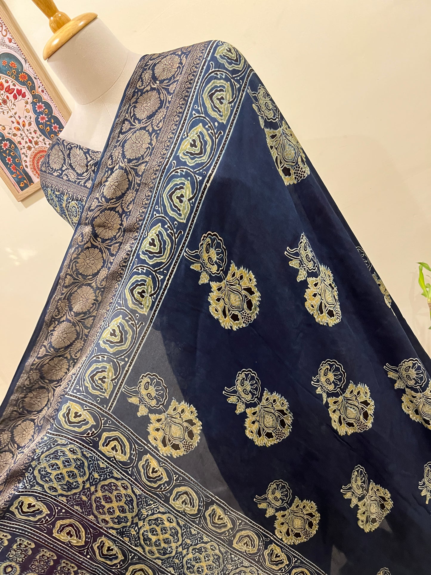 AJRAKH DOLA SILK SAREE (PH4819)