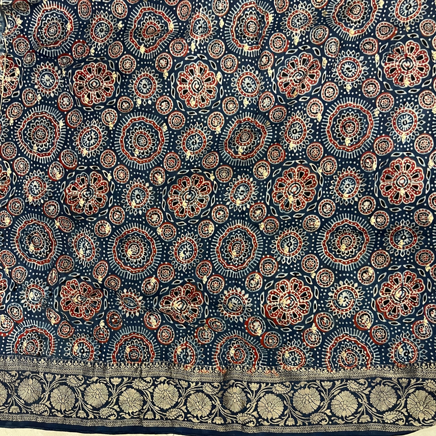 AJRAKH DOLA SILK SAREE (PH4820)