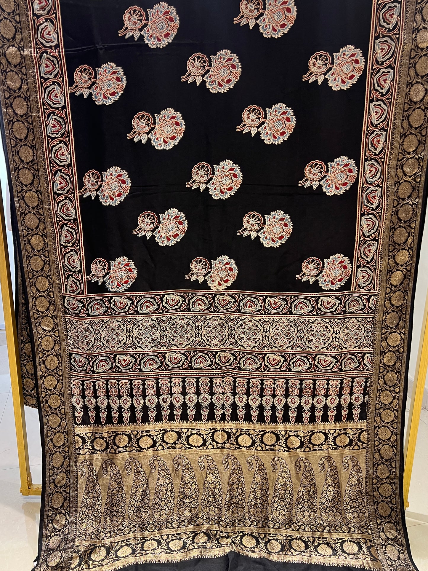 AJRAKH DOLA SILK SAREE (PH4821)