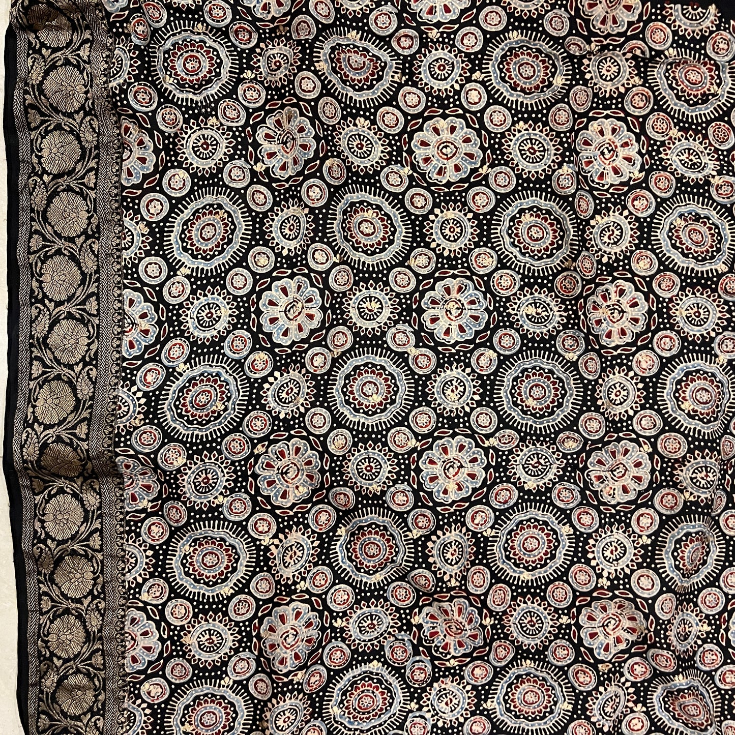 AJRAKH DOLA SILK SAREE (PH4821)