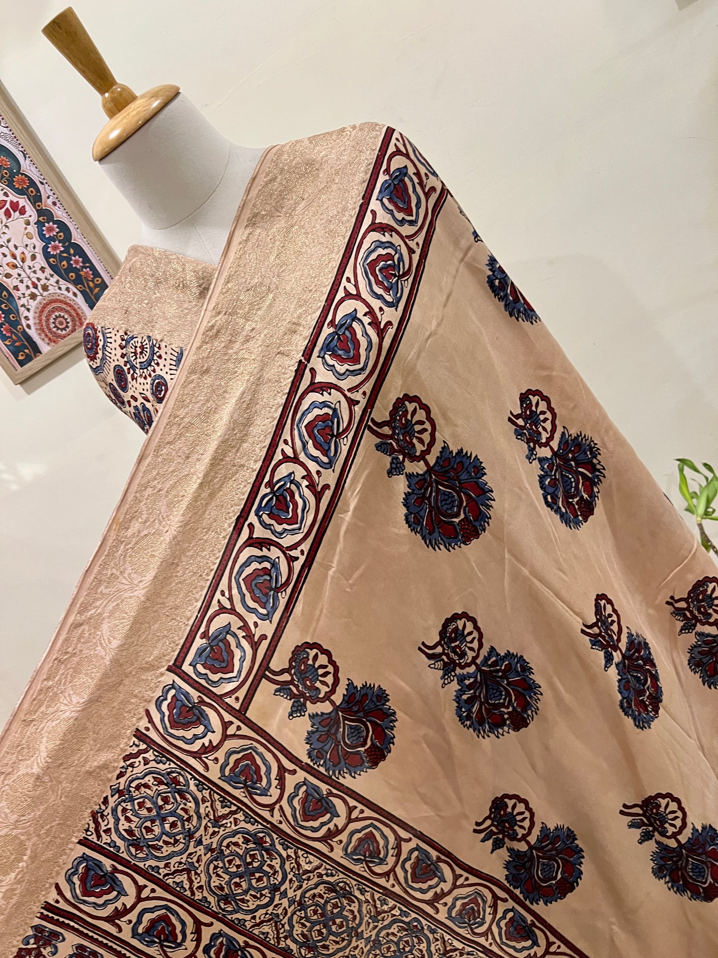 AJRAKH DOLA SILK SAREE (PH4822)