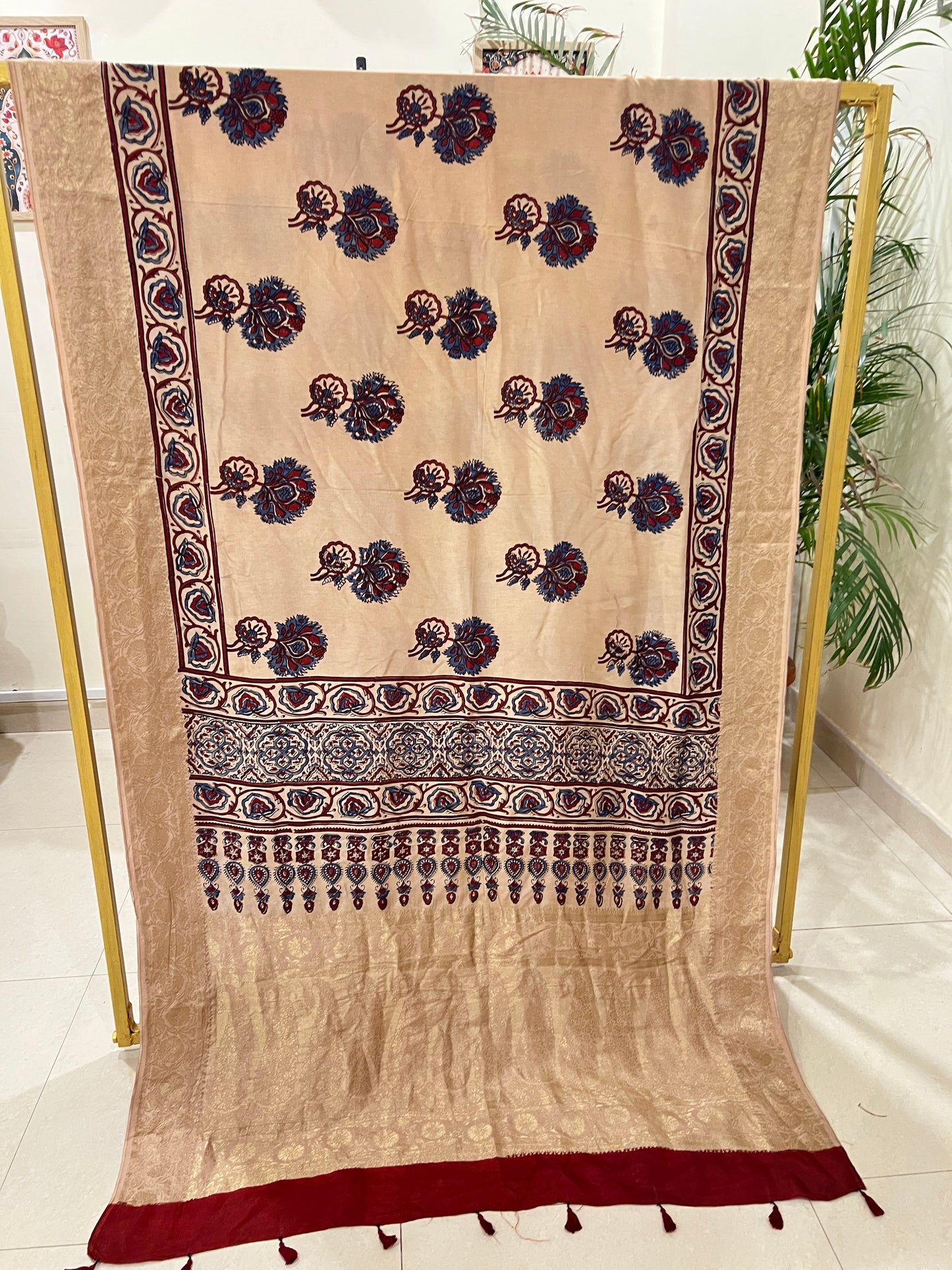 AJRAKH DOLA SILK SAREE (PH4822)