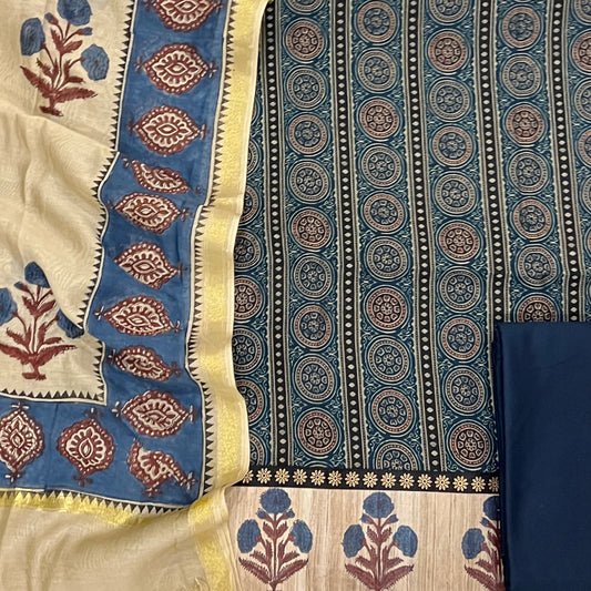 MUSLIN AJRAKH SUIT (PH4920)