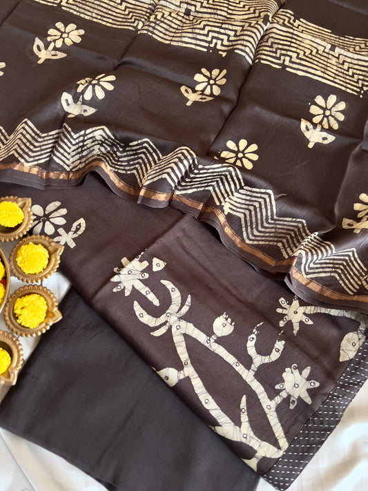 FINE CHANDERI SILK SUIT