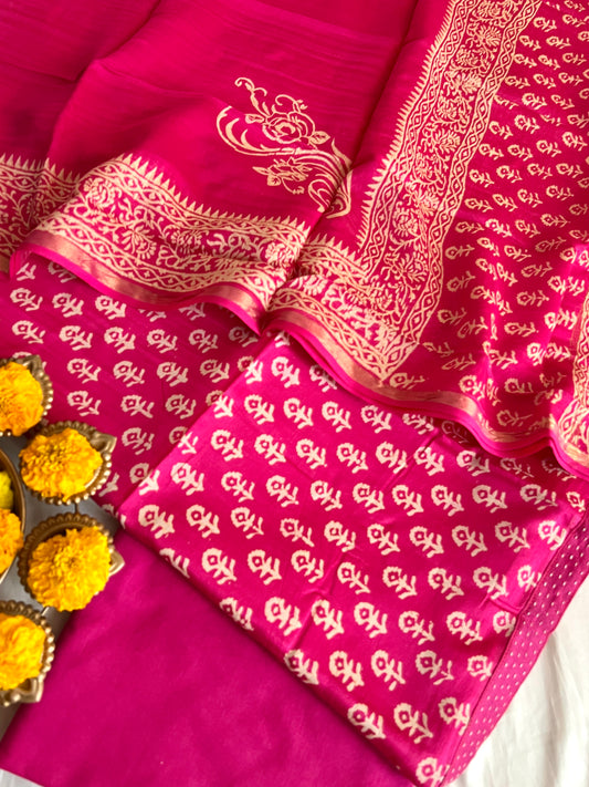 CHANDERI SILK SUIT