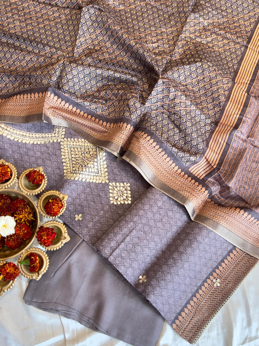 CHANDERI SILK SUIT