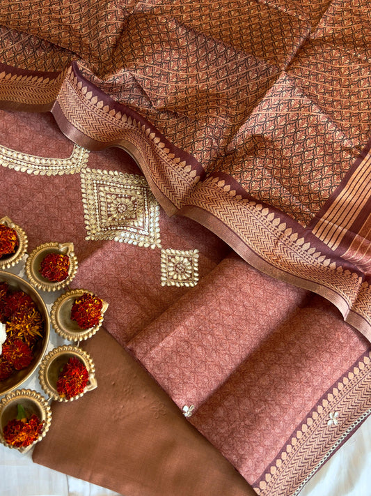 CHANDERI SILK SUIT