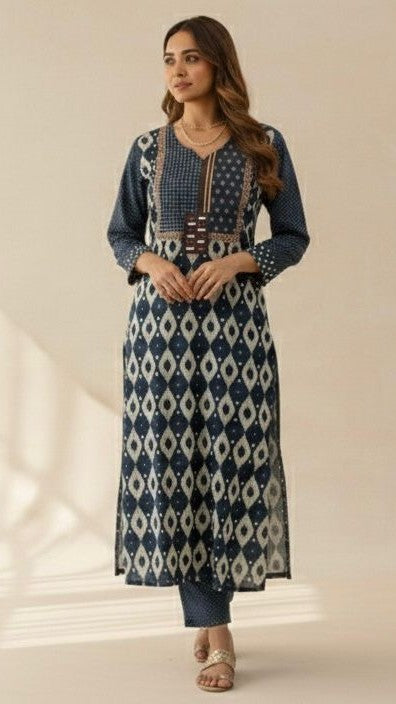 COTTON INDIGO KURTI (PH5140)