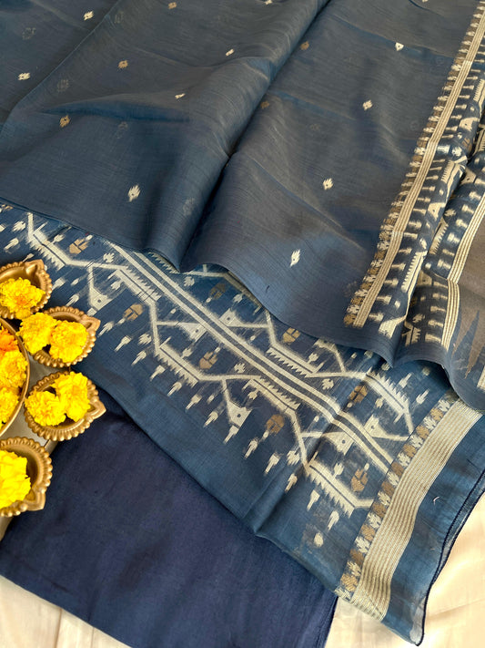 SLUB CHANDERI SUIT