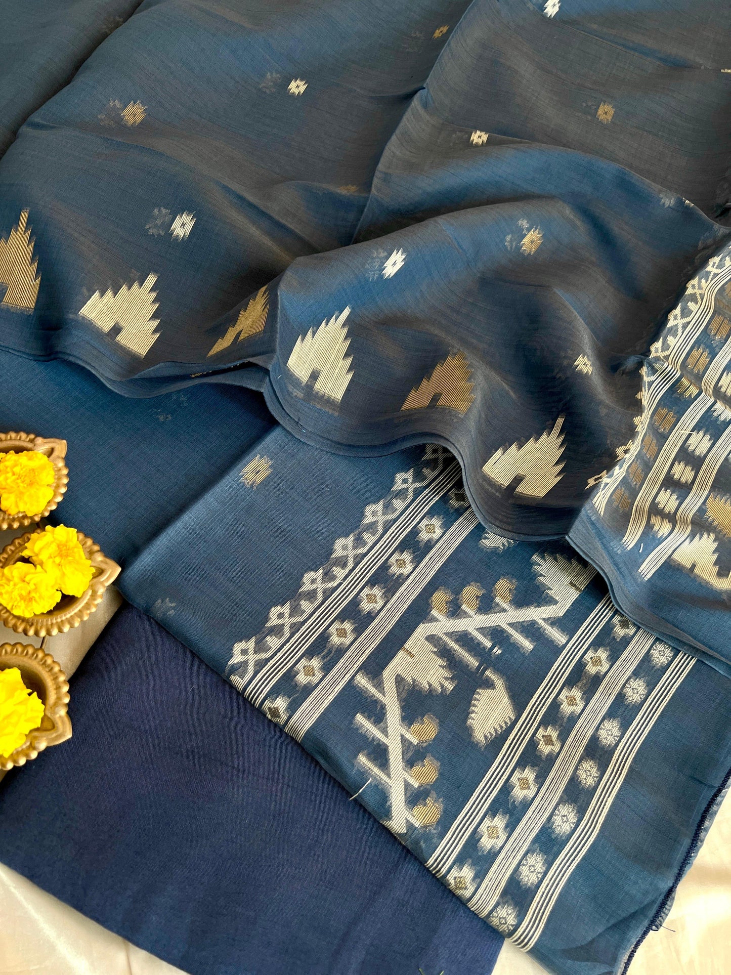 SLUB CHANDERI SUIT
