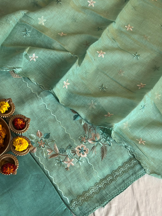 LINEN JAMDANI SUIT