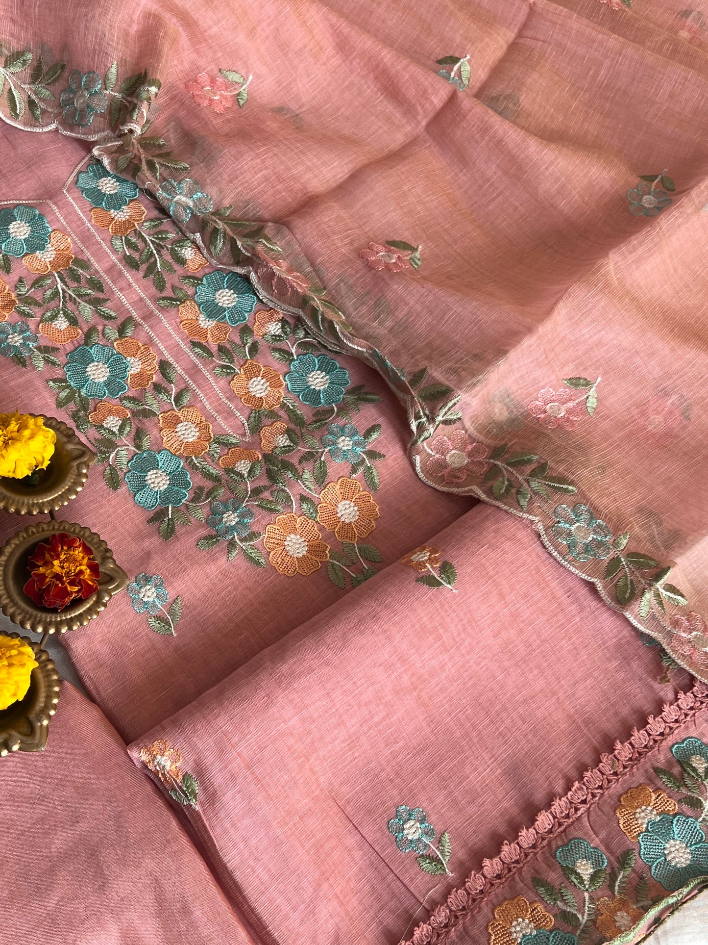 LINEN JAMDANI SUIT