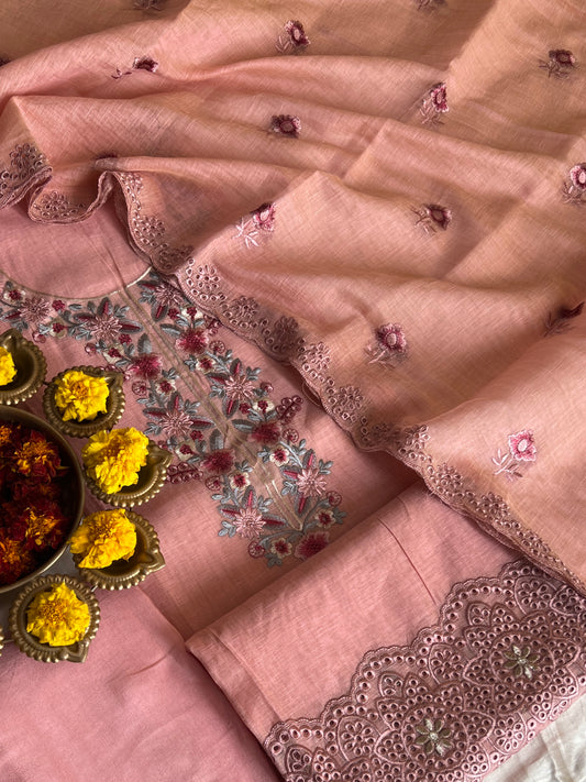 LINEN JAMDANI SUIT