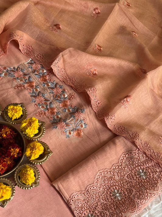 LINEN JAMDANI SUIT