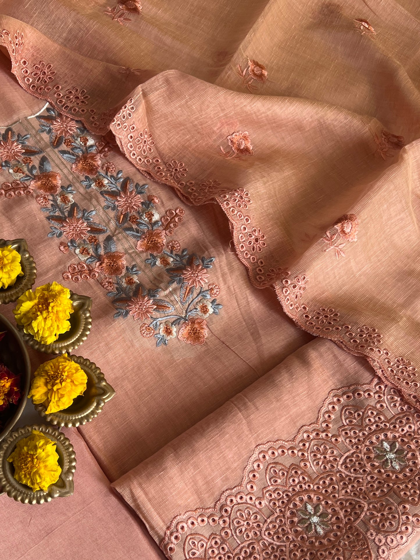 LINEN JAMDANI SUIT