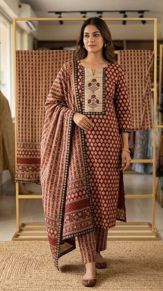 COTTON STITCHED SUIT (PH6090)