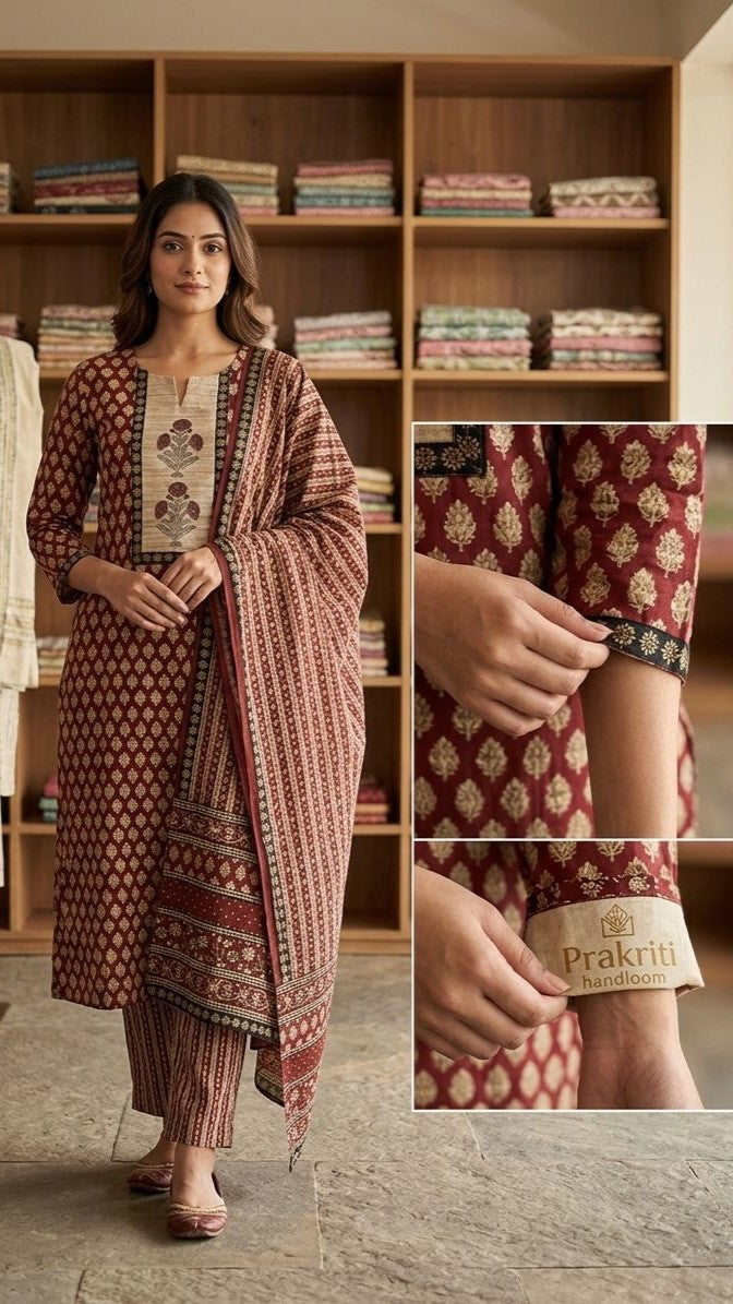 COTTON STITCHED SUIT (PH6090)