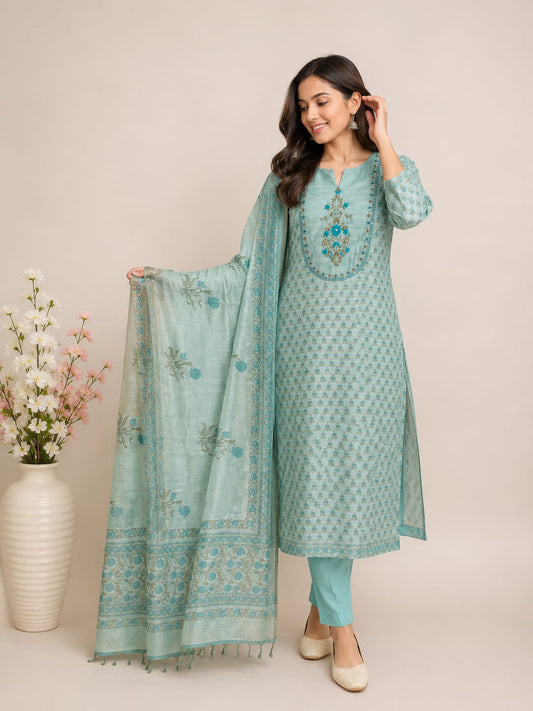 MUL CHANDERI SUITS (PH6322)